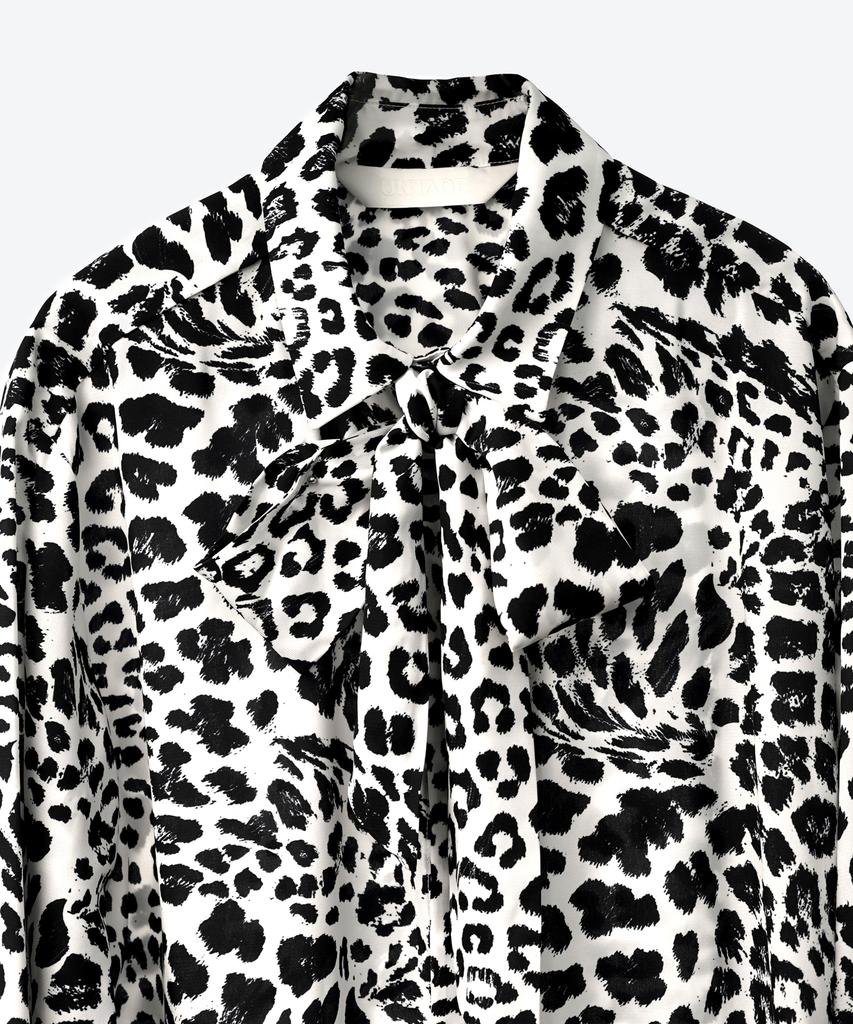 UNTAGE Leopard Print Shirt [White(Unisex)]_Uts-Fs21