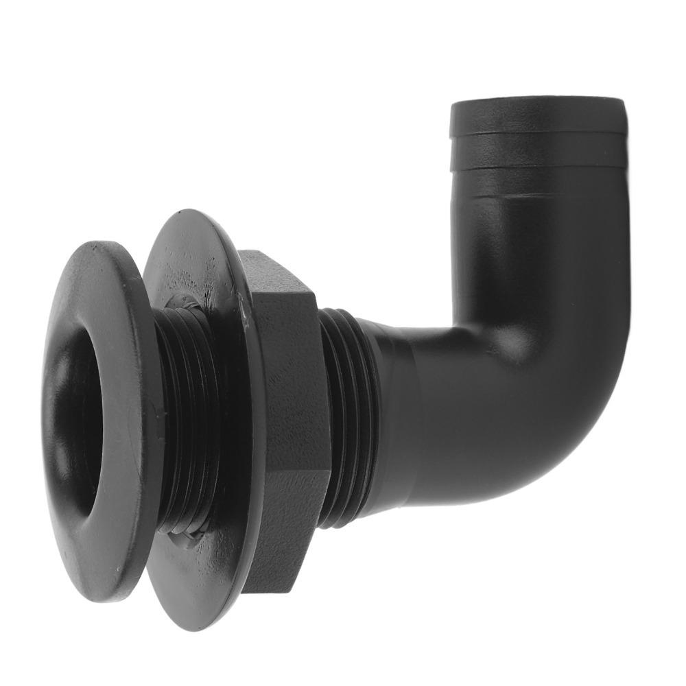 Ergonomic Marine Thru Hull Connector White 90-Degree Fitting Reliable Thru Hull Fitting Yacht