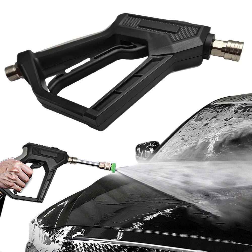 Short Pressure Washer Gun with 1/4 Inch Quick Connector Pressure Washer Handle 4000 PSI for Washing Cars Garden Cleaning