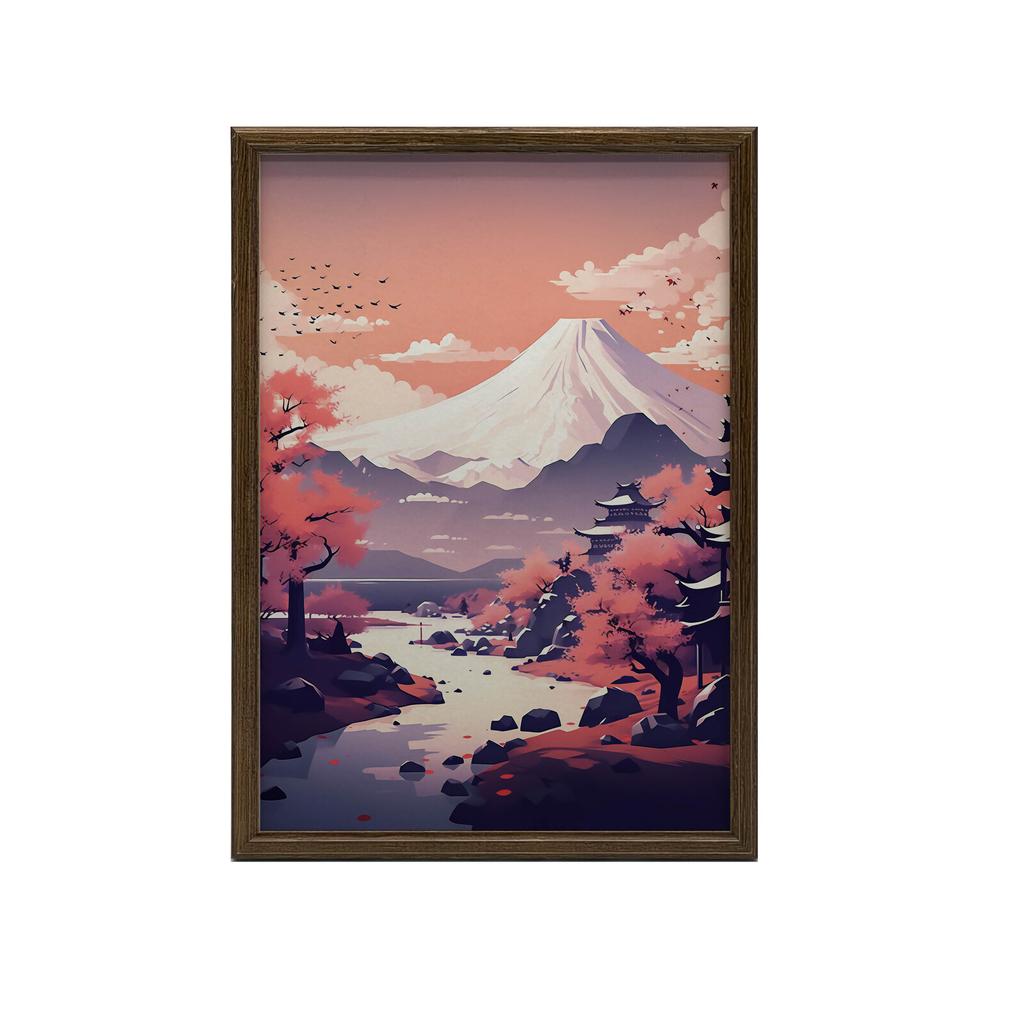 Abstrakcyjny Wulkan Abstrakcyjny Wulkan, 30X40 Cm, Rama Aluminiowa Czarna, Papier Matowy 230 Gsm