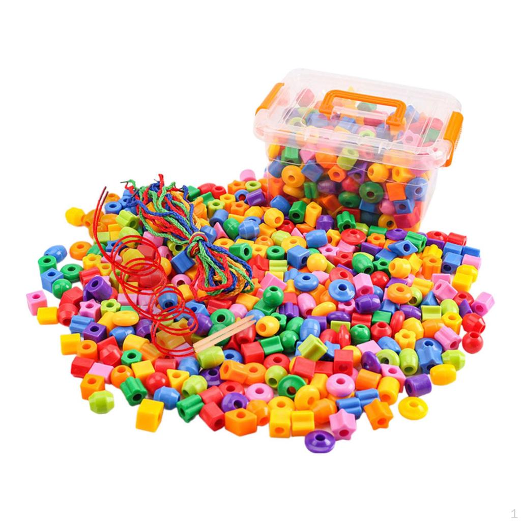 Lacing Beads Multicolor Preschool Toys Threading Toy for Ages 3 4 5 Year Old 80
