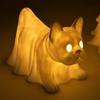 Halloween Ghost Dog Night Lamp Glowing Dachshund Pug French Bulldog Resin Statue Figurine Holiday Party Home Office Decorative Lamp Dog Lovers Gift