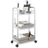3-tier Transparent Acrylic Storage Cart