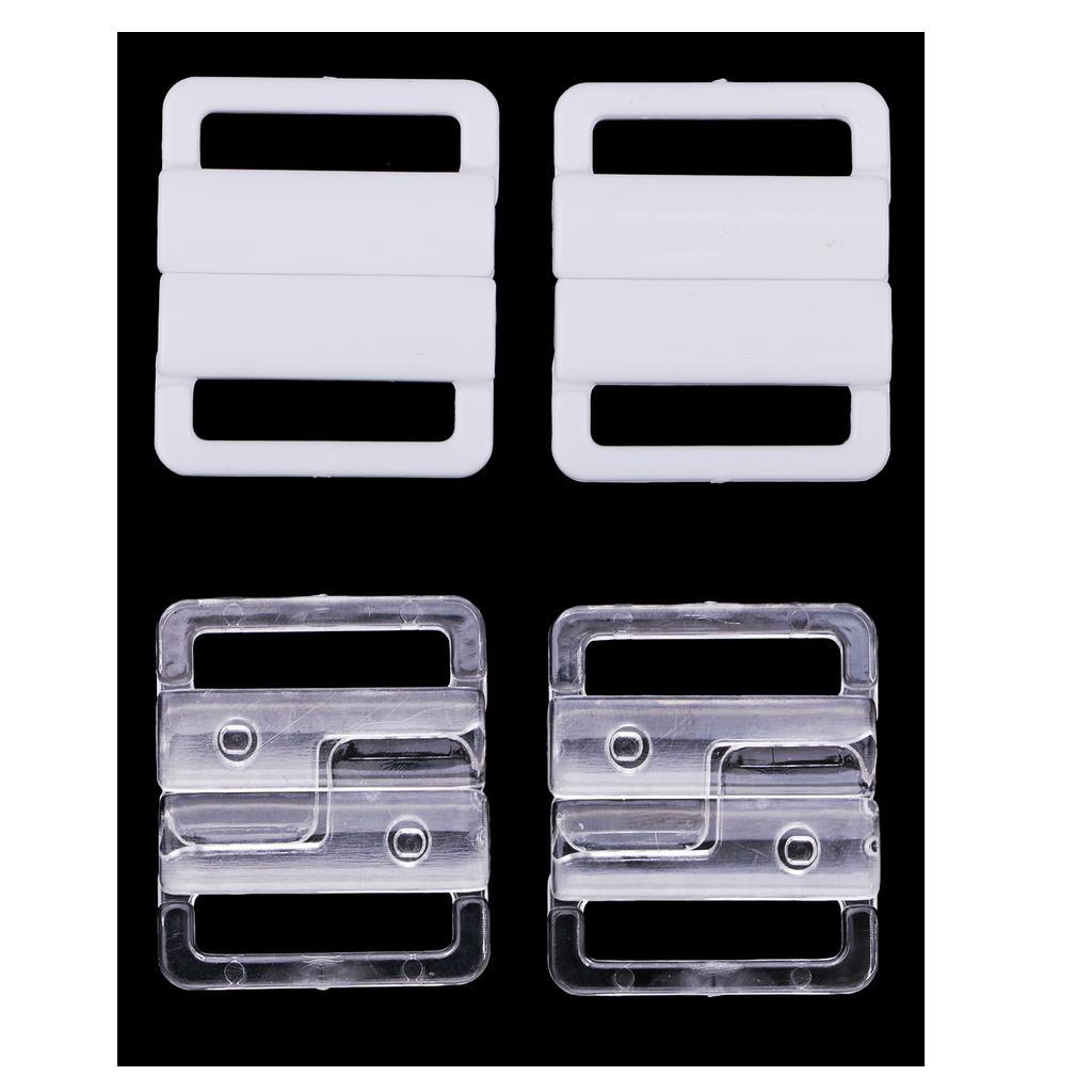 10 комплектов зажимов для бюстгальтера, купальников, кликеров, бикини, застежка спереди, зажимы с пряжкой, белые