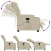 Massage Chair with Relax Function Artificial Leather Cream