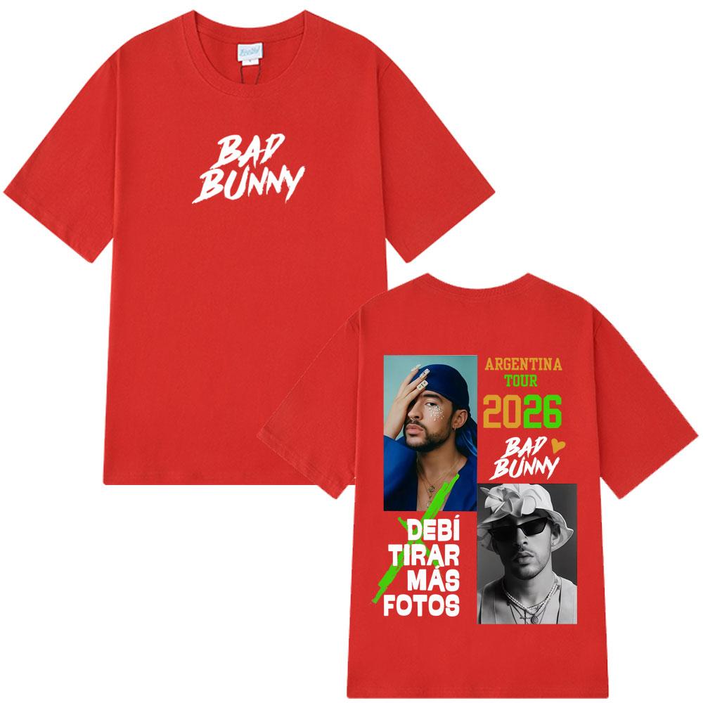 2025 Summer Bad Bunny Funny TShirt Harajuku Casual Unisex Clothes Women Unisex High Quality Round Neck Tshirts Y2K Streetwear Tee