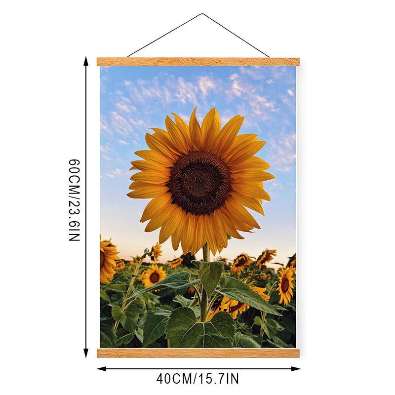 41 см/51 см магнитная вешалка для плакатов с подсолнухом, натуральная рамка, вешалка, рамка для живописи, фоторамка, настенная художественная рамка для рукоделия