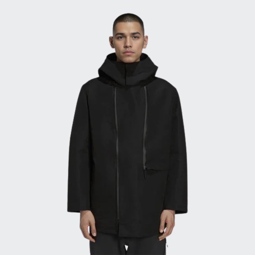 Y-3 SS21 однотонная куртка с капюшоном и светоотражающими деталями, мужская куртка черного цвета HB3399