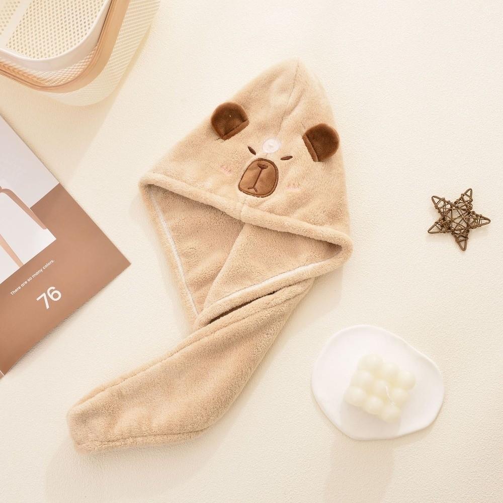 2PCS Kawaii Towel Cap Quick Dry Super Absorption Cap Animal Theme Bath Hat  Hair Care