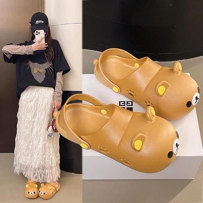 2025 Rilakkuma Перфорированные ПВХ Сабо, Всесезонные Слипоны, Нескользящие Сандалии на Мягкой Подошве для Мужчин и Женщин