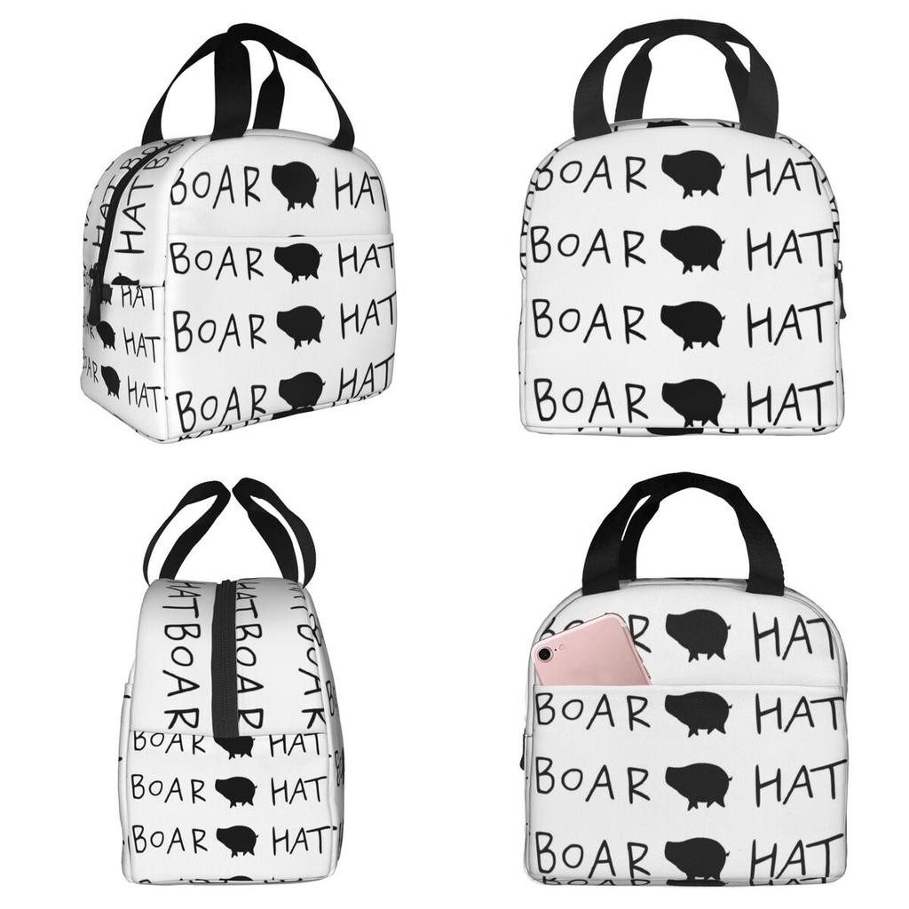 Boar Hat Insulated Lunch Bag for Women Office Cooler Thermal Food Box Tote Portable Lunch Boxes Container