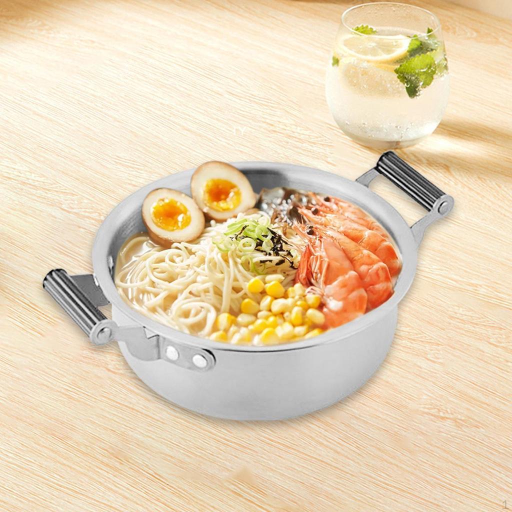 Корейская кастрюля для приготовления рамена для использования на плите с двойными ручками