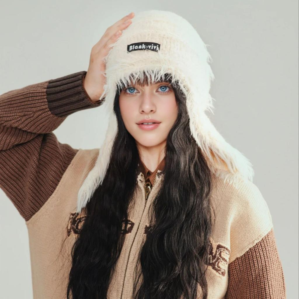 New Winter Dandy Hat Earflap Beanie Hat Fashion Keep Ear Warm Hats For Women Streetwear Multicolour Fur Hats For Girl