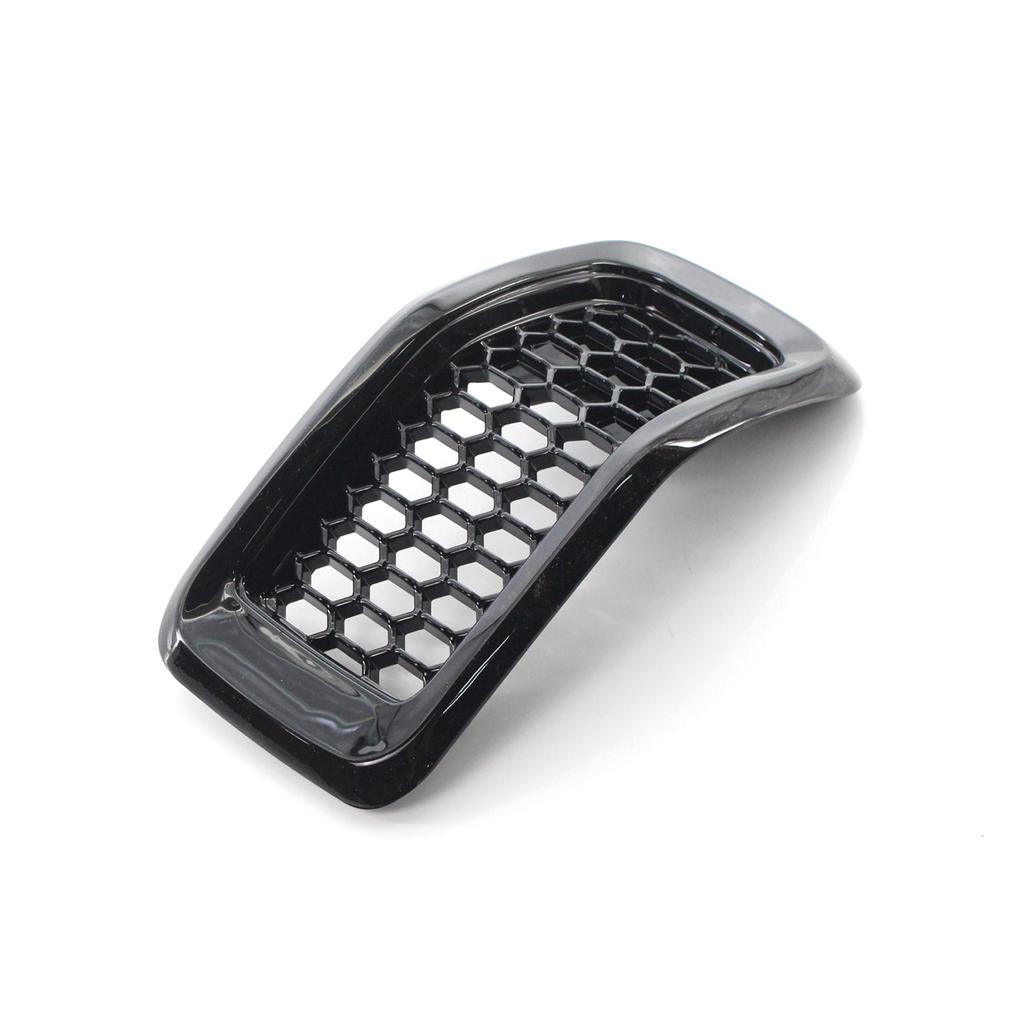 7 шт./компл., глянцевая черная автомобильная сетка, сотовая передняя решетка, вставки, черные кольца на решетку, накладка для Jeep Cherokee 2014-2018, авто