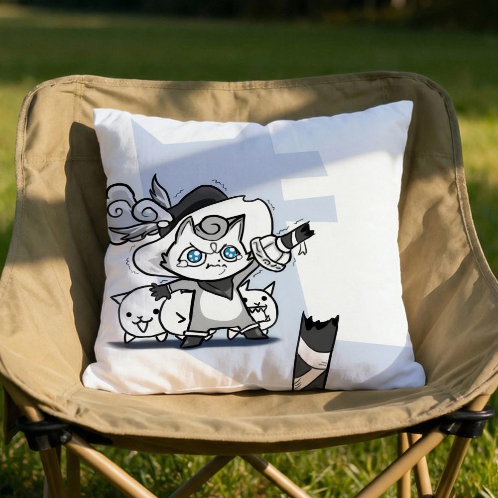 The BBattle Cats Cushion Cover Soft Reversible Durable Pillow Cover MultiScene Use for Home Car Daily Comfort