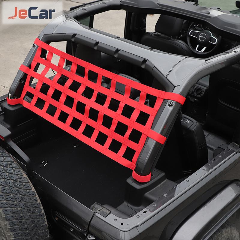 JeCar Car Roof Multifunction Trunk Mesh Cargo Top Bed Rest Storage Net For Jeep Wrangler TJ JK JL 2007 Up Exterior