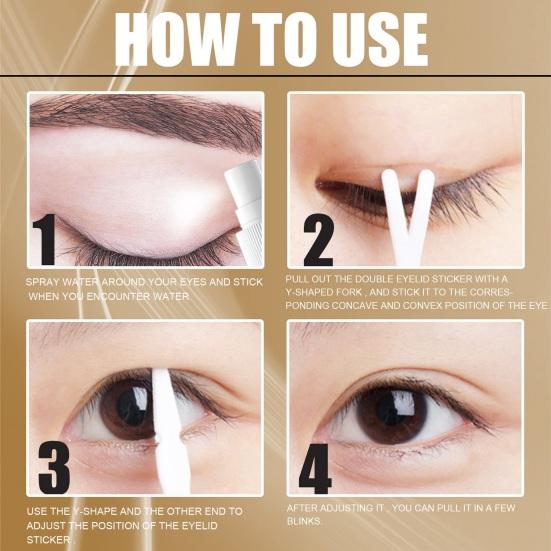 1 комплект, натуральная лента для двойного века, супер липкая, долговечная, невидимая наклейка для век, дышащая, без клея, подтяжка век, косметические наклейки, полоски