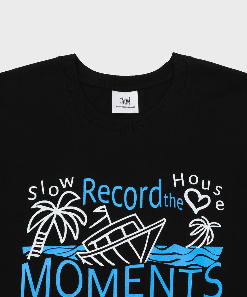 SLOW RECORD HOUSE Футболка с коротким рукавом Record The Moment Boat [2 цвета]