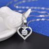 S925 Sterling Silver Heart Shaped Pendant Style Fresh Clavicle Chain Necklace Silver Jewelry