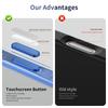 For iPhone 16 Case with Camera Touch Control Button PC + TPU Phone Cover Compatible with MagSafe - Transparent Blue