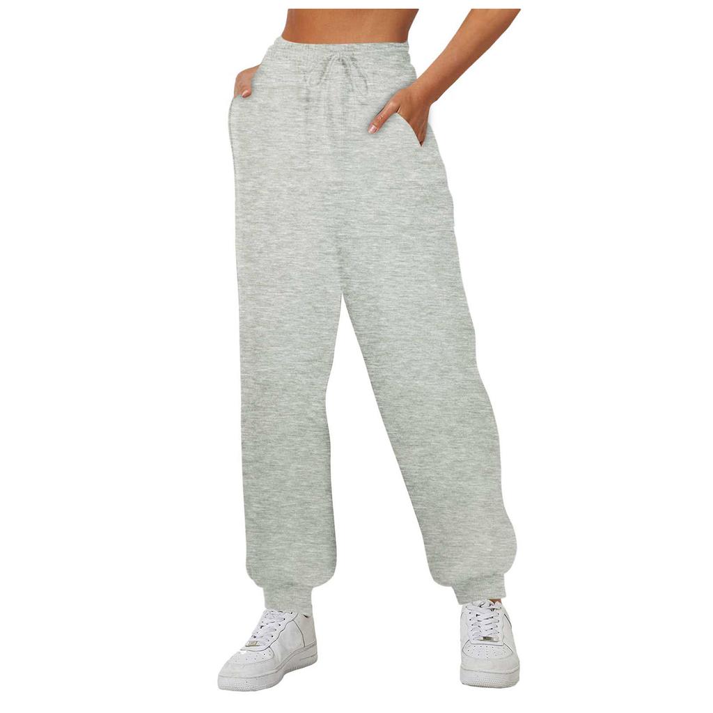 Удобные спортивные штаны с высокой посадкой для женщин, эластичные, мягкие, повседневные брюки с эластичным поясом, джоггеры для фитнеса