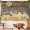 Горы Солнце Луна пейзажный принт гобелен перелетные птицы летают настенный гобелен макраме настенный домашний художественный декор