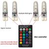 Новая T10 5050 6SMD DC 12V Водонепроницаемая W5W Пульт дистанционного управления RGB 194 168 Плафон Боковой Сигнальный Атмосферный Автомобильный Светодиод Силиконовый Клиновидный