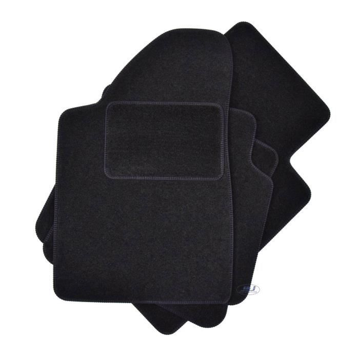 Tapis De Sol Noir Velours Sur Mesure J&J AUTOMOTIVE Pour Renault Megane clasic 1995-2002