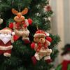 Веселые рождественские плюшевые кукольные украшения Санта-Клаус Снеговик Лось Подвеска Рождественская елка Подвесные украшения Новогодний тканевый кулон Подарок