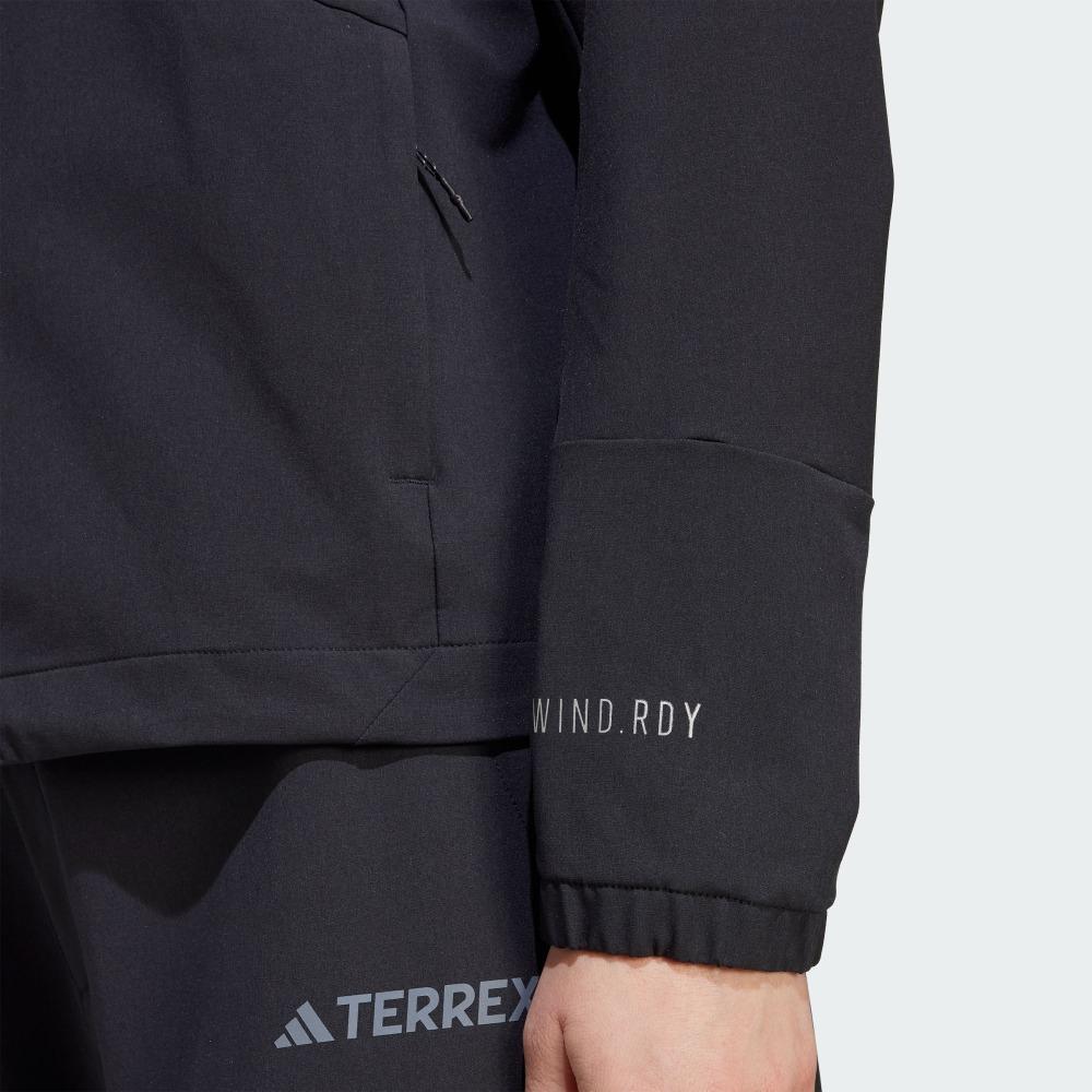 adidas Женская спортивная толстовка с капюшоном на молнии из серии для путешествий на открытом воздухе, черная, JI8283