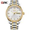 OPK Brand Steel Band Three-Pin Double Calendar Waterproof Men's Quartz Watch 8113