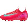 Mercurial Vapor 16 Leather Academy HG Soft Comfortable Non-Slip Durable Low-Top Soccer Shoes Unisex Sneaker Red FQ8407-800