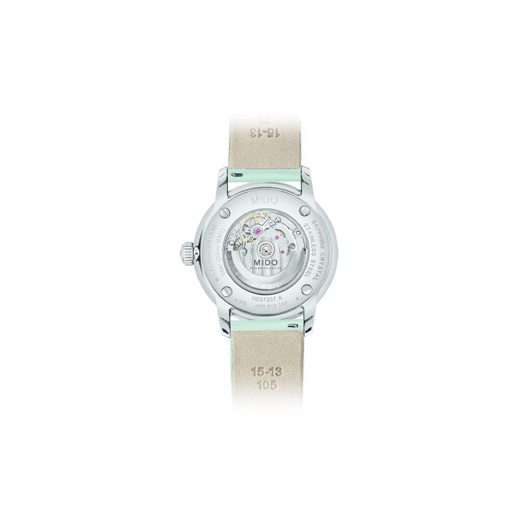 Mido Belenserie Colorful Macaron Watch Automatic Mechanical Movement Date Display Women watches Silver M037.207.16.106.00
