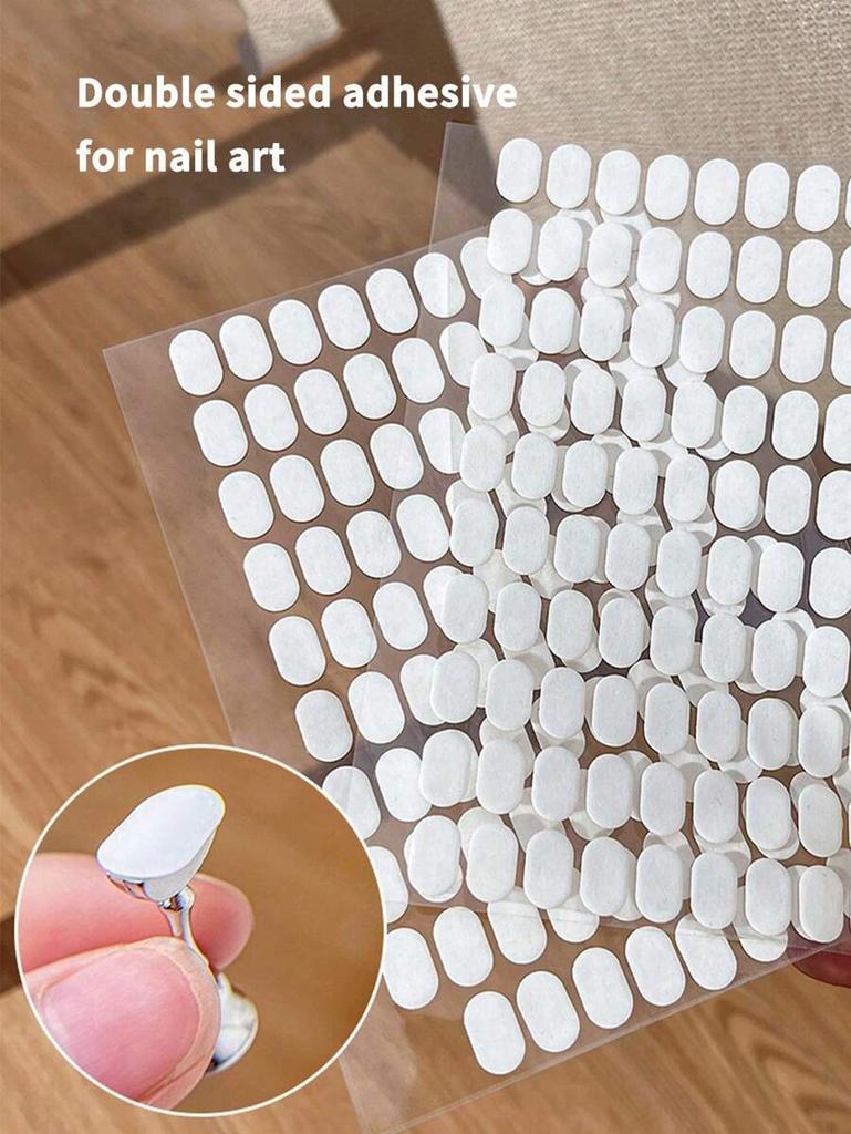 LINMANDA 100/300PCS Nail Art Display Stand Double-Sided Nail Tape Transparent Sticker for Art Practice Design Display Rack