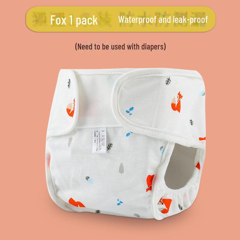 Водонепроницаемые хлопковые подгузники-трусы с мультяшным принтом - для новорожденных с защитой от протекания