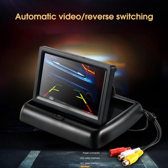 Автомобильные аксессуары, 1 комплект, 4,3-дюймовый дисплей, светодиодный экран высокой четкости, складной универсальный автомобильный DVD, многорежимная резервная камера, система для автомобиля