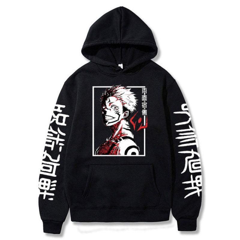 Толстовки унисекс, японское аниме дзюдзюцу кайсен, мужские толстовки с героями мультфильмов Yuji Itadori Ryomen Sukuna, уличная одежда большого размера с графикой, мужская