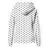 Women's Pleated Polka Dot Long Sleeve Hooded Sweatshirt