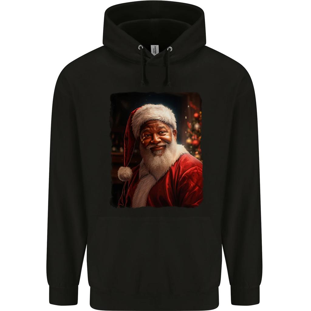 Black Santa Claus Christmas Xmas Hoodie