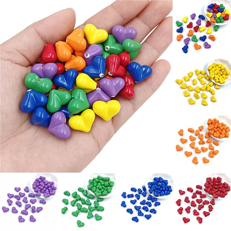 Findings 10Pcs 12*16mm DIY Jewelry Making Solid Color Collar Bracelet Cubots Wholesale Heart Loose Buons