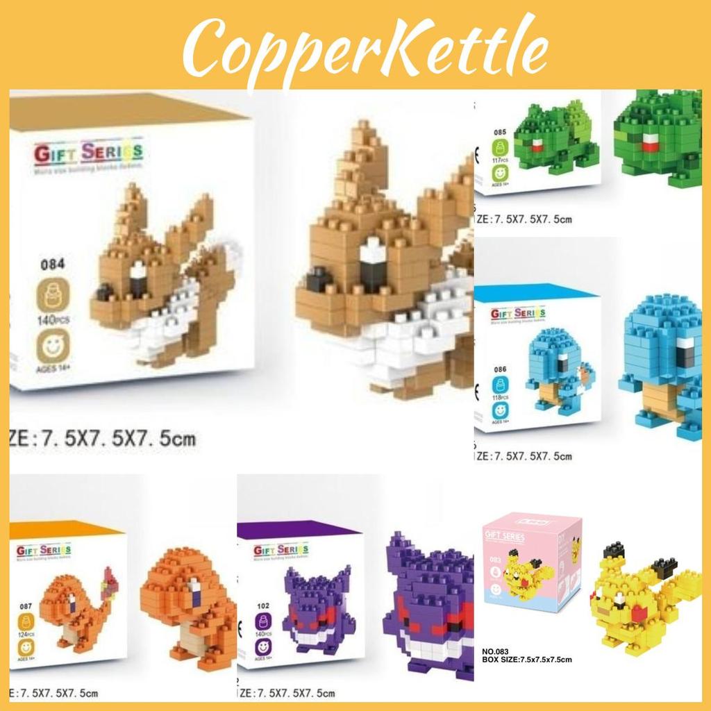 Покемон Сделай сам Строительные блоки Фигурки Набор Пикачу Пластиковая игрушка Модель Детский подарок