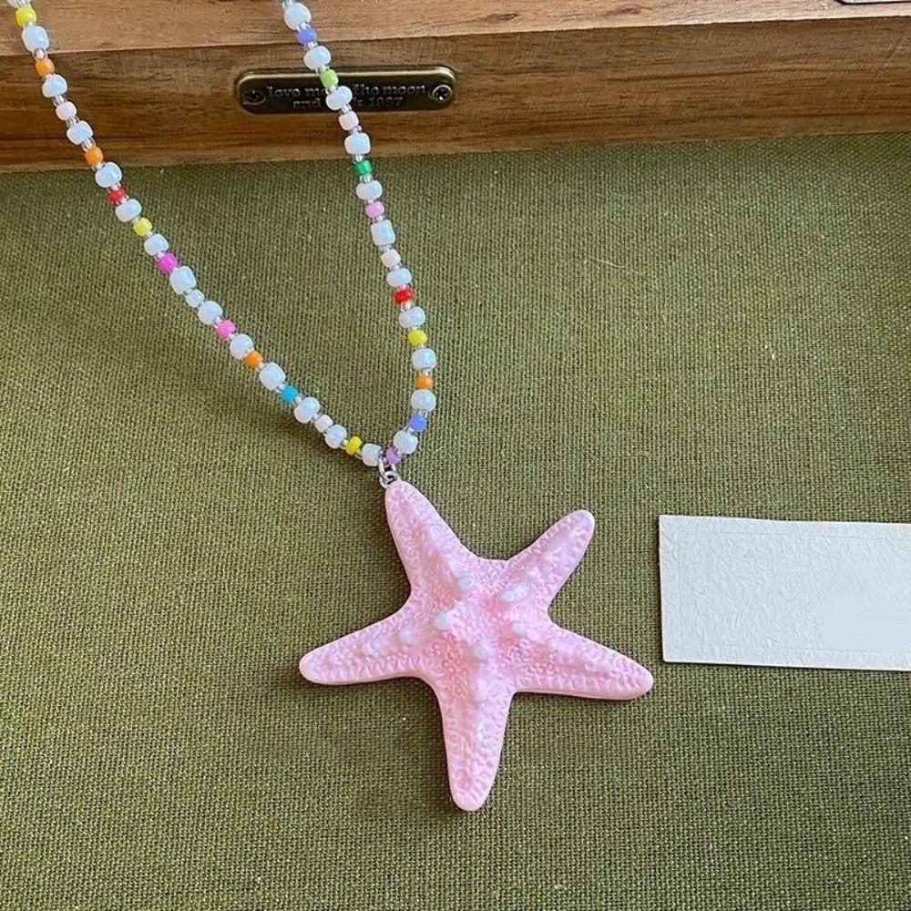 Bohemian Starfish Necklace Beach Surfer Trendy Beach Necklace Cute Starfish Choker Gift