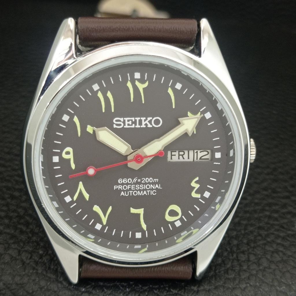 АВТОМАТИЧЕСКИЕ ВИНТАЖНЫЕ ВОССТАНОВЛЕННЫЕ SEIKO 6309A ЯПОНИЯ МУЖСКИЕ ЧАСЫ С КОРИЧНЕВЫМ ЦИФЕРБЛАТОМ a442722-1