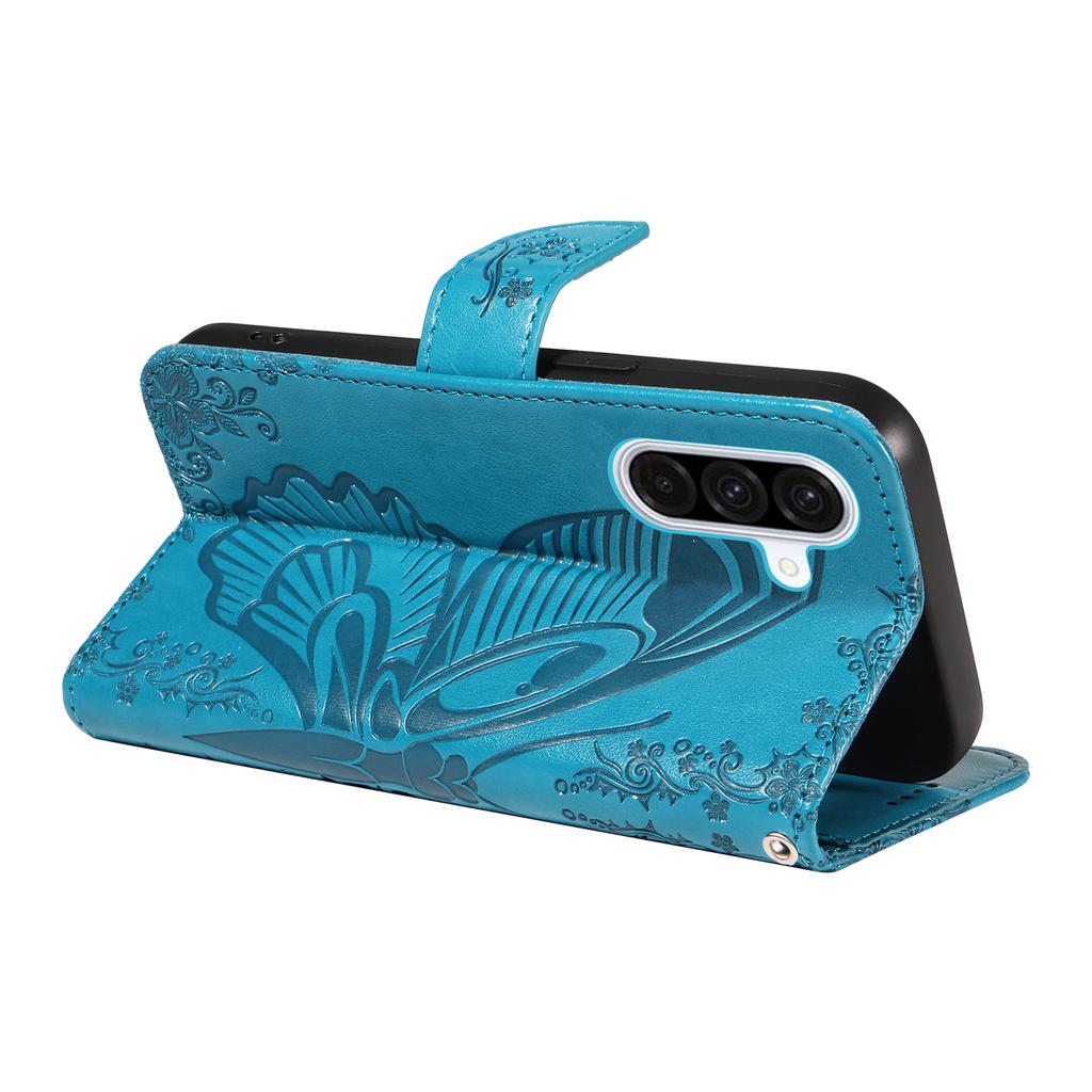 Чехол для Samsung Galaxy A56 5G с рисунком бабочки, из ПУ кожи, откидной