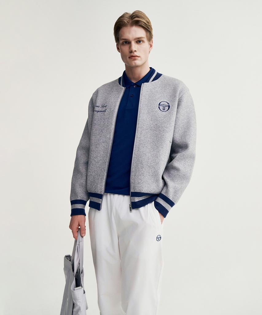Sergio Tacchini M Preppy Varsity Cardigan (Melange Grey)