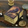 400 Page Leather Journal Gothic Notebook The Raven Grimoire Print - Vintage Handmade Book of Shadows Witchcrafts Journal Gifts for Men