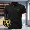 Sports & Casual Short-Sleeve Polo Shirt 3Button Collar, Color-Blocked Trim, Soft, Moisture-Wicking, Perfect for Sports and Everyday Wear