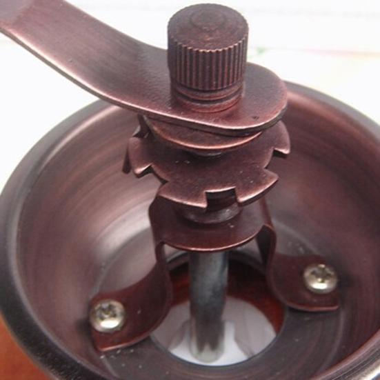 Удобный, прочный, экономичный, прочный классический ручной станок для измельчения деревянных зерен с ручным управлением для кухни, ручная кофемолка