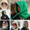 Women Winter Balaclava Cap Hooded Neck Warmer Windproof Knit Hat Outdoor Travel Winter Hat