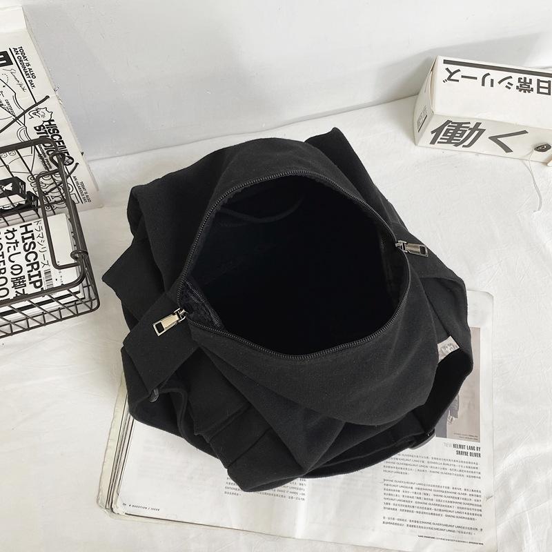 Холщовая сумка Lazy, простая винтажная винтажная литературная сумка на плечо в японском стиле, женская индивидуальная сумка через плечо с широким ремнем